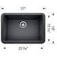 Blanco Ikon 27" Apron Front Single Bowl Sink in Soft White, , large