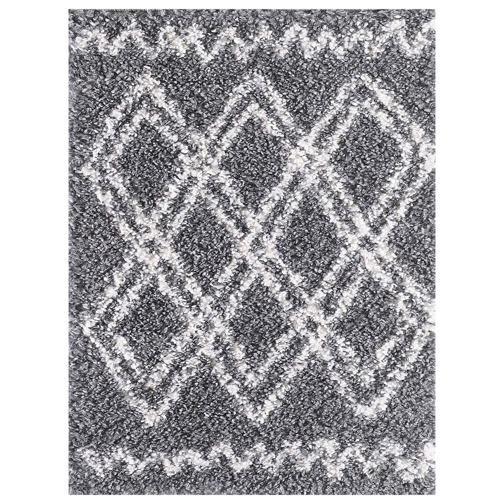 Central Oriental Prince Light Zakie 8655.261 7'1" x 9'10" Cream and Anthracite Area Rug, , large