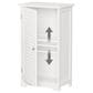 Timberlake Lavish Home Bathroom Storage Cabinet in White/Silver, , large