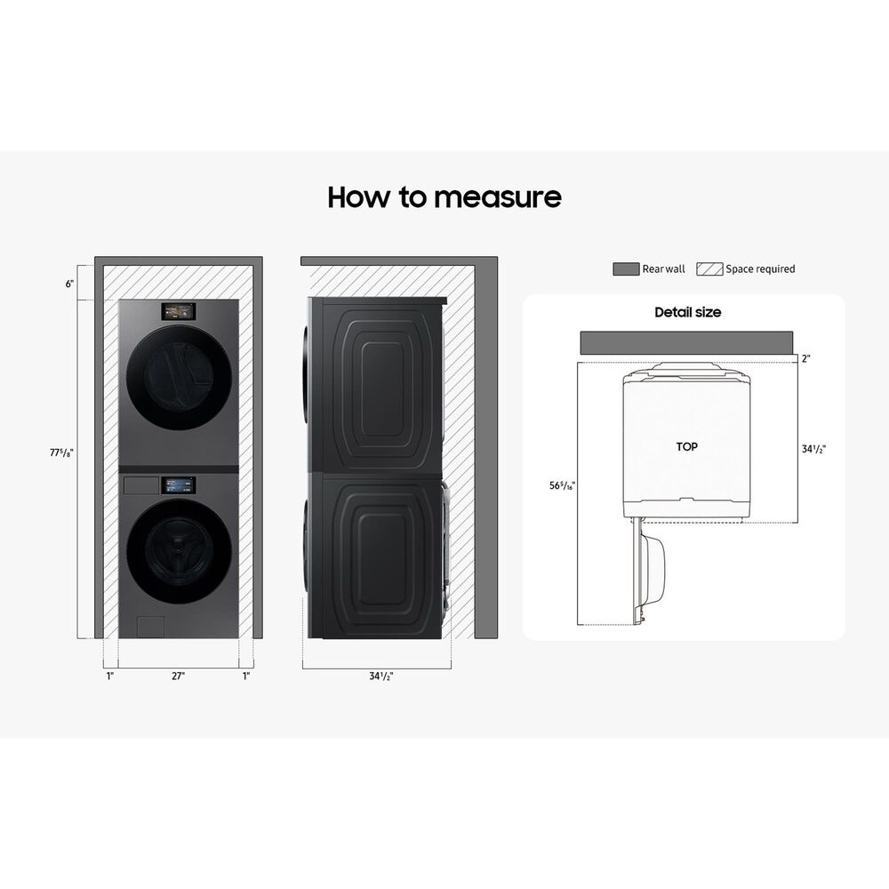 Samsung Bespoke 5.3 Cu. Ft. Front Load Washer in Dark Steel, , large