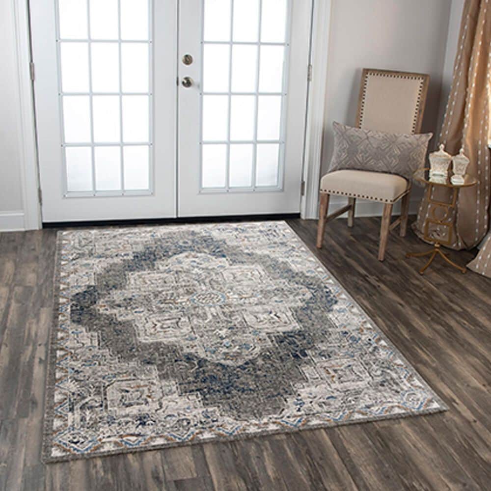 RIZZY Anatolia ANT742 5&#39;2&quot; x 7&#39;9&quot; Dark Gray Area Rug, , large