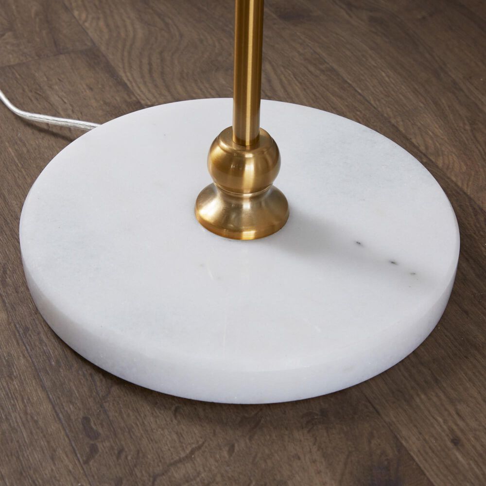 Grandview Gallery Leslie Floor Lamp in Gold and White, , large