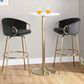 Lumisource Claire Barstool with Black Cushion in Gold (Set of 2), , large