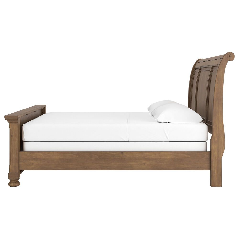 Ashley Feddinger King Sleigh Bed in Chestnut Brown, , large