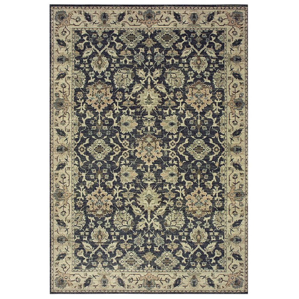 Oriental Weavers Raleigh 8026P 5"3" x 7"6" Navy and Ivory Area Rug, , large