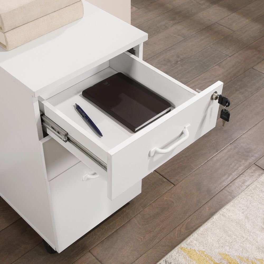 OSP Home Prado 3-Drawer Mobile File Cabinet in White, , large