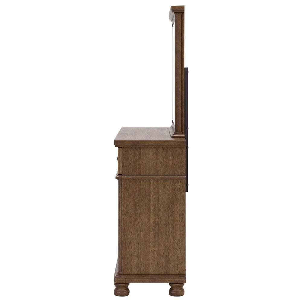 Ashley Rowlenstown 5-Piece King Panel Bedroom Set in Brown, , large