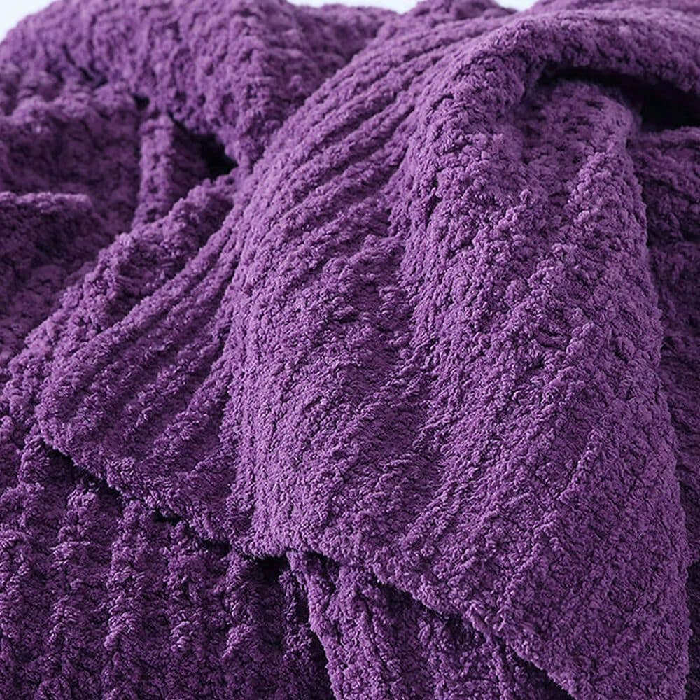 Sunday Citizen Waffle 52&quot; x 75&quot; Lightweight Throw in Grape, , large
