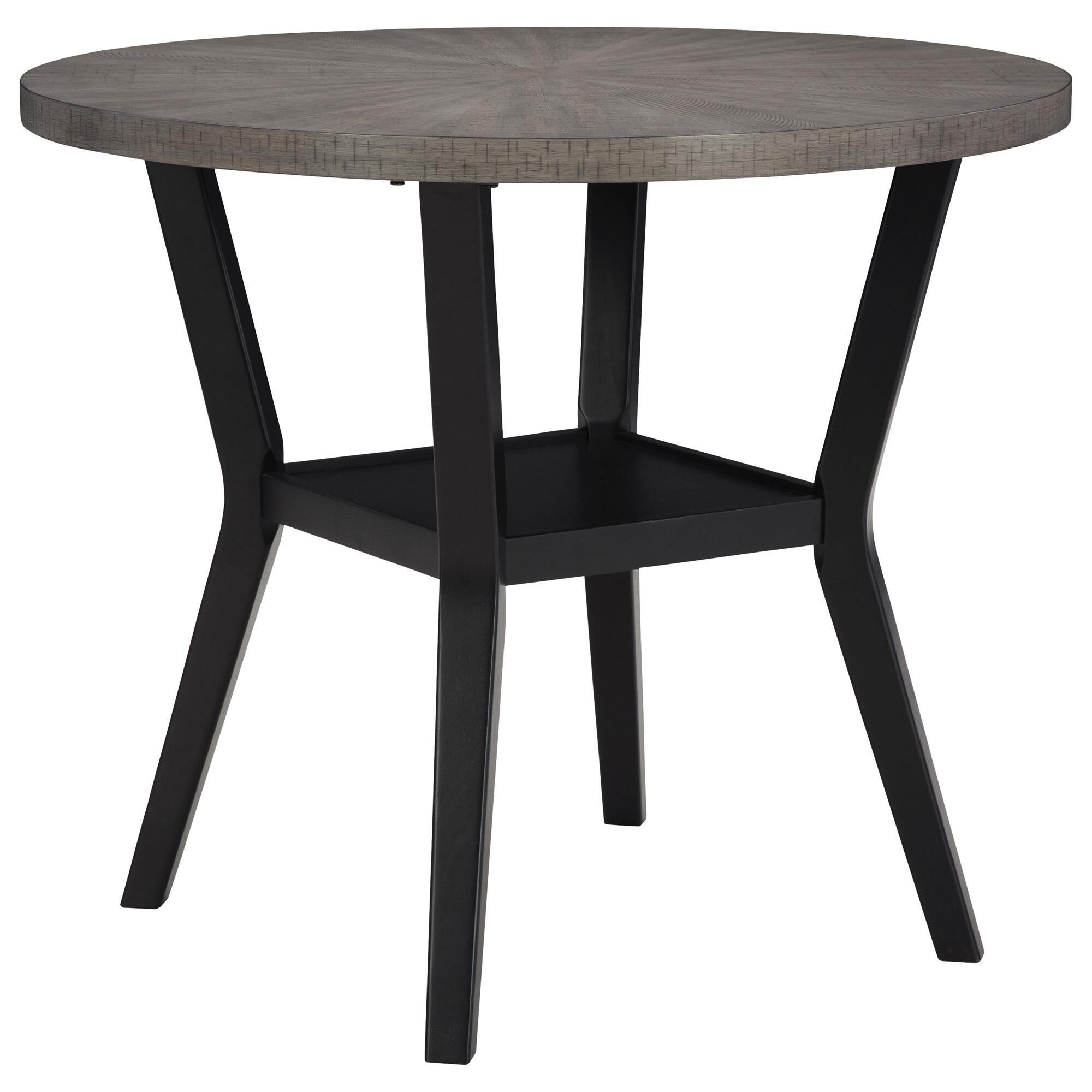Signature Design by Ashley Corloda 5 Piece Counter Height Dining Set in Weathered Gray and Matte Black NFM