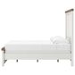 Ashley Savonport Modern Farmhouse Full Panel Bed in White and Brown, , large