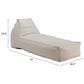Zuo Modern Kalm Patio Chaise Lounge Chair in Beige, , large