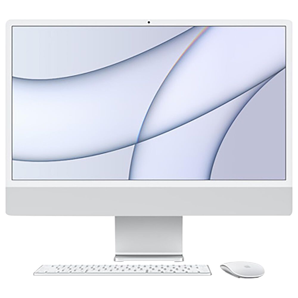 Apple 24" iMac All-In-One Desktop | Apple M1 - 8GB RAM - Apple M1 8-core - 512 GB SSD in Silver with 2 Years AppleCare+, , large