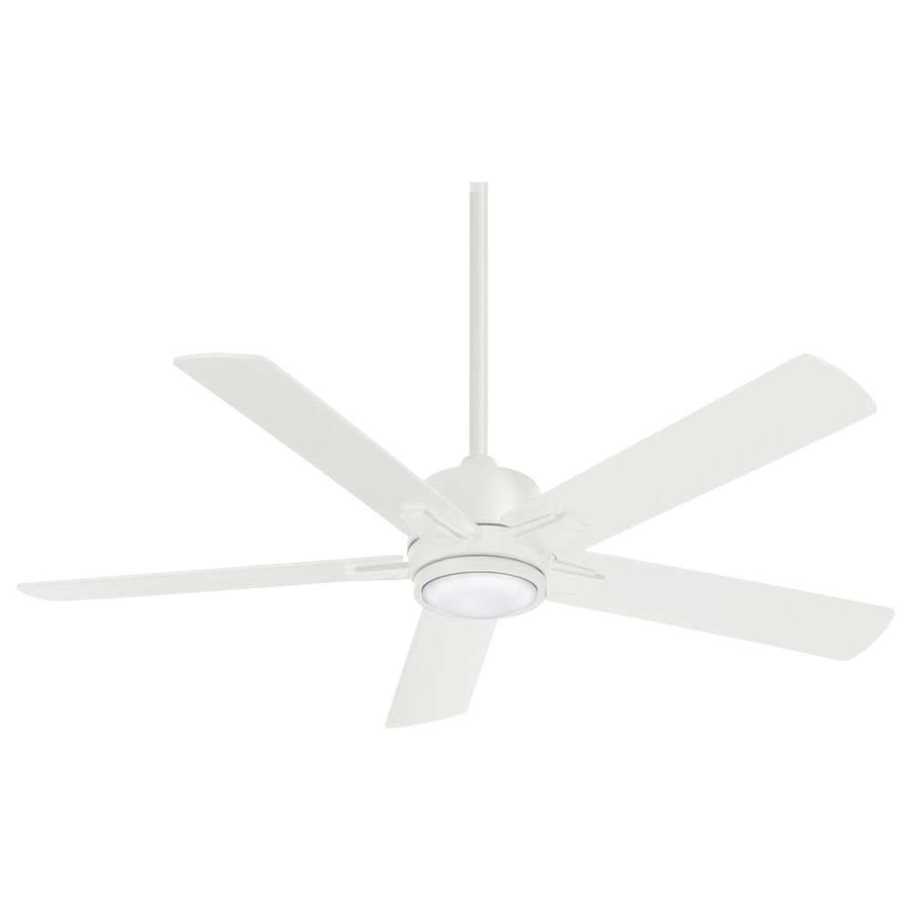 Minka-Aire Stout 54" Ceiling Fan with LED Light Kit in Flat White, , large