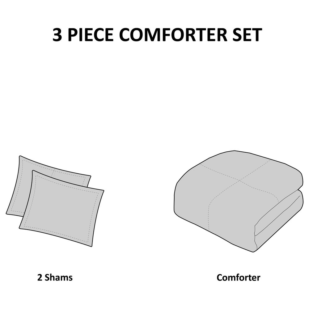 Hampton Park Alpine 3-Piece King/California King Comforter Mini Set in Navy, , large