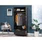 Sauder HomePlus Wardrobe Storage Cabinet in Raven Oak, , large