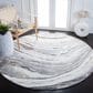 Safavieh Cyrus Shag CYR124A 6"7" Round Ivory and Grey Area Rug, , large