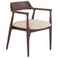Home Trends & Design Cambridge Upholstered Dining Arm Chair in Dark Walnut, , large
