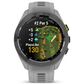 Garmin Approach S70 Smartwatch 41mm Black and Amp Yellow Ceramic Bezel Case with Powder Gray Silicone Band, , large