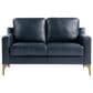 Lifestyle Solutions Fletcher Stationary Loveseat in Navy, , large