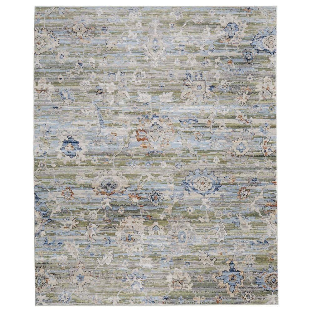 Feizy Melrose 2" x 3" Green and Ivory Area Rug, , large