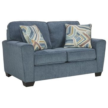 Ashley Cashton Stationary Loveseat in Blue, , large