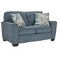 Ashley Cashton Stationary Loveseat in Blue, , large