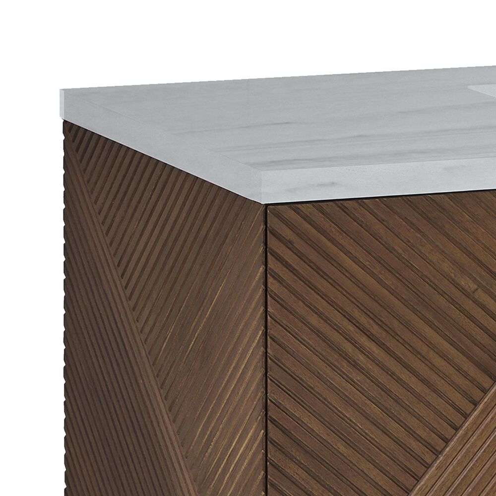 James Martin Vanities Marcello 48&quot; Single Bathroom Vanity in Chestnut with 3 cm Arctic Fall Solid Surface Top and Rectangular Sink, , large