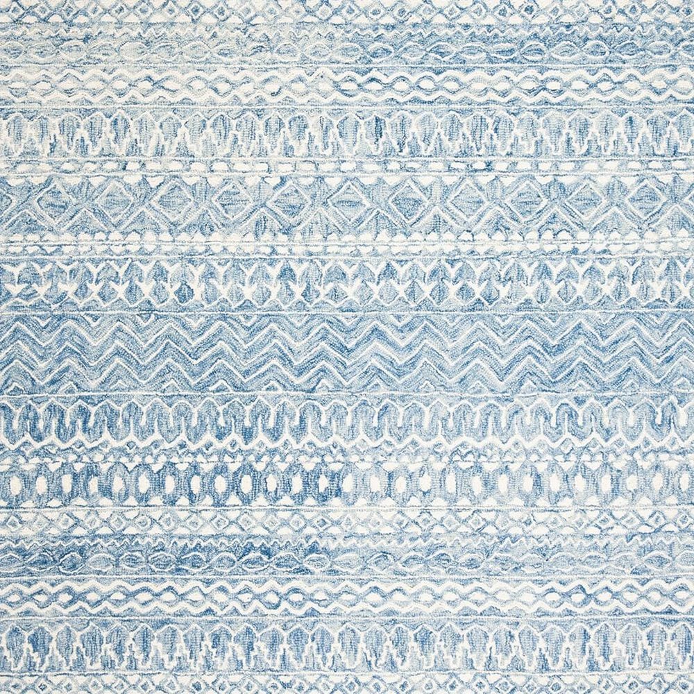 Safavieh Micro-Loop MLP502M 2&#39;3&quot; x 11&#39; Blue and Ivory Runner, , large