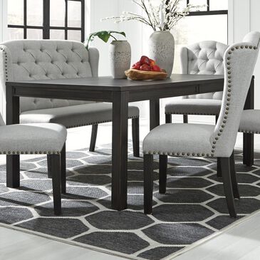 Signature Design by Ashley Jeanette Rectangular Dining Table in Black, , large
