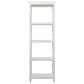 Maple and Jade 4-Shelf Storage Shelving Unit in White and Brown, , large