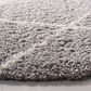 Safavieh Parma Shag PMA515G 5"3" Round Grey and Cream Area Rug, , large