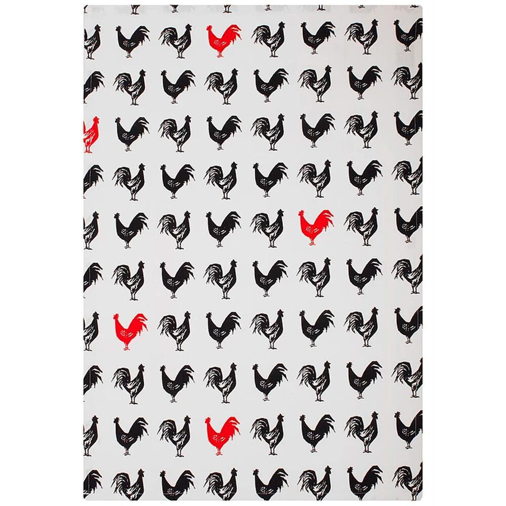 Mukitchen Cotton Printed Designer Towel French Hen , , large