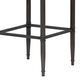 Armen Living Marvin Bar Height Stool with Ivory Upholstery in Antique Pewter, , large