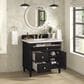 James Martin Vanities Lorelai 36" Single Vanity in Black Onyx with 3 cm Arctic Fall Solid Surface Top, , large