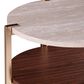Southern Enterprises Ardmillan End Table in Brass/Tobacco/White, , large