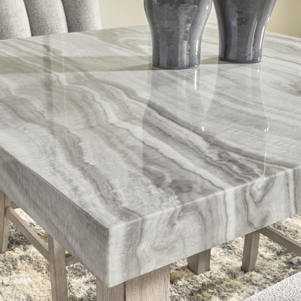 Ashley Larawyn Counter Height Table in Bisque, White and Gray - Table Only, , large