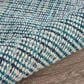 L&R Resources Bleached Naturals 5" x 7"9" Bleach, Blue and Ivory Area Rug, , large