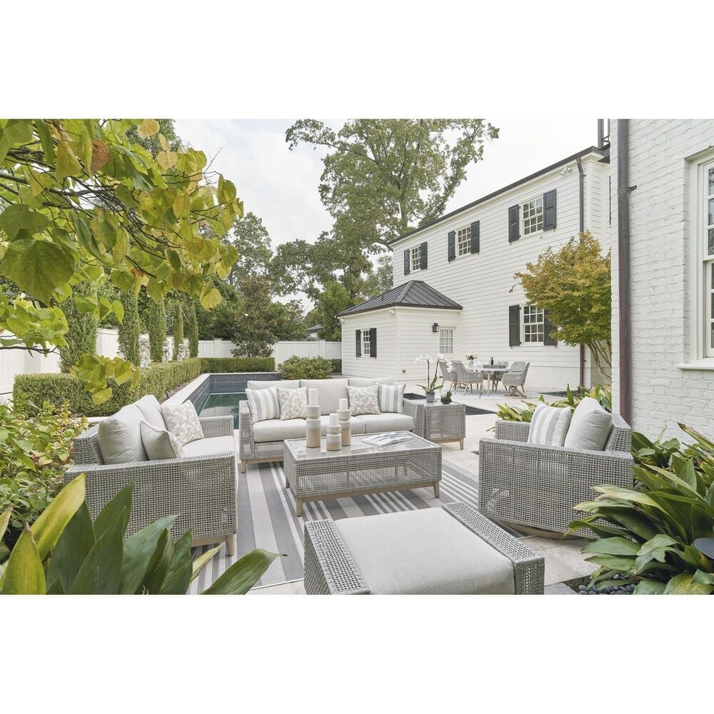 Ashley Seton Creek Swivel Lounge Chair in Gray, , large