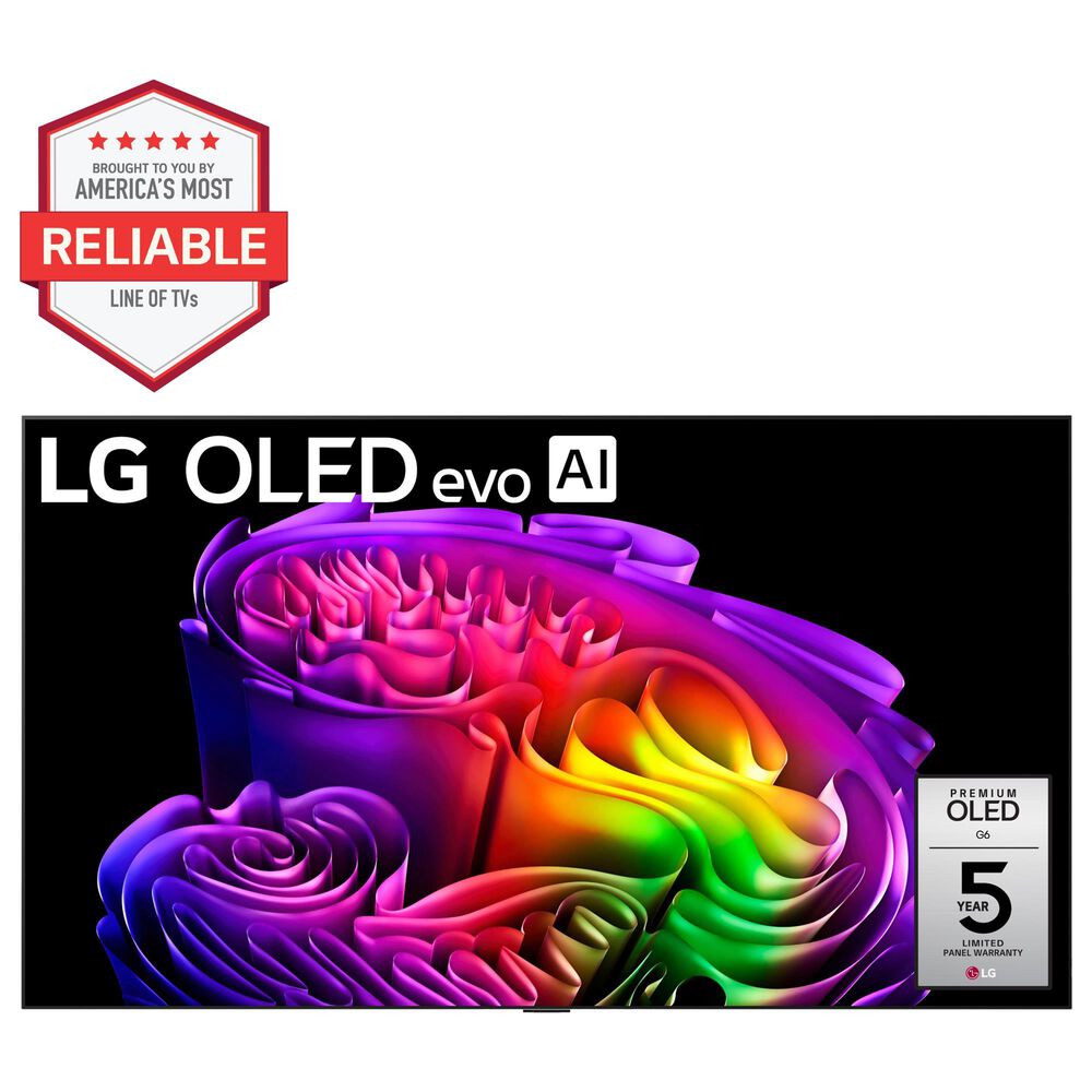 LG 83" Class G6 Series OLED evo AI 4K with Supplied Flush Wall Mount in Black - Smart TV, , large