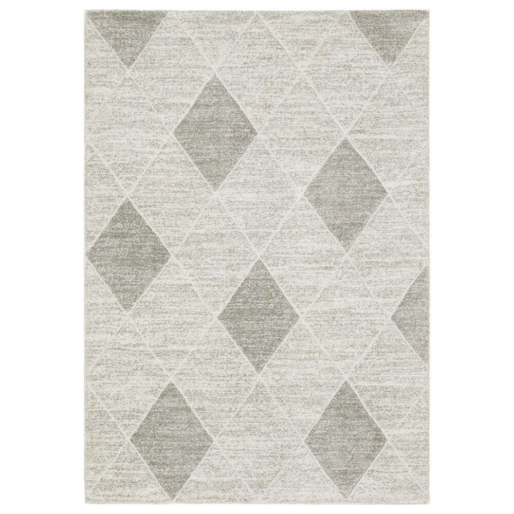 Oriental Weavers Cambria Lattice 1"10" x 7"6" Grey Runner, , large
