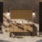 Lexora Home Lancy 60" Double Bathroom Vanity in Rustic Acacia with 2 cm White Cultured Marble Top and Rectangular Sinks, , large