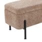 Lumisource Daniella Storage Bench with Brown Cushion in Black, , large