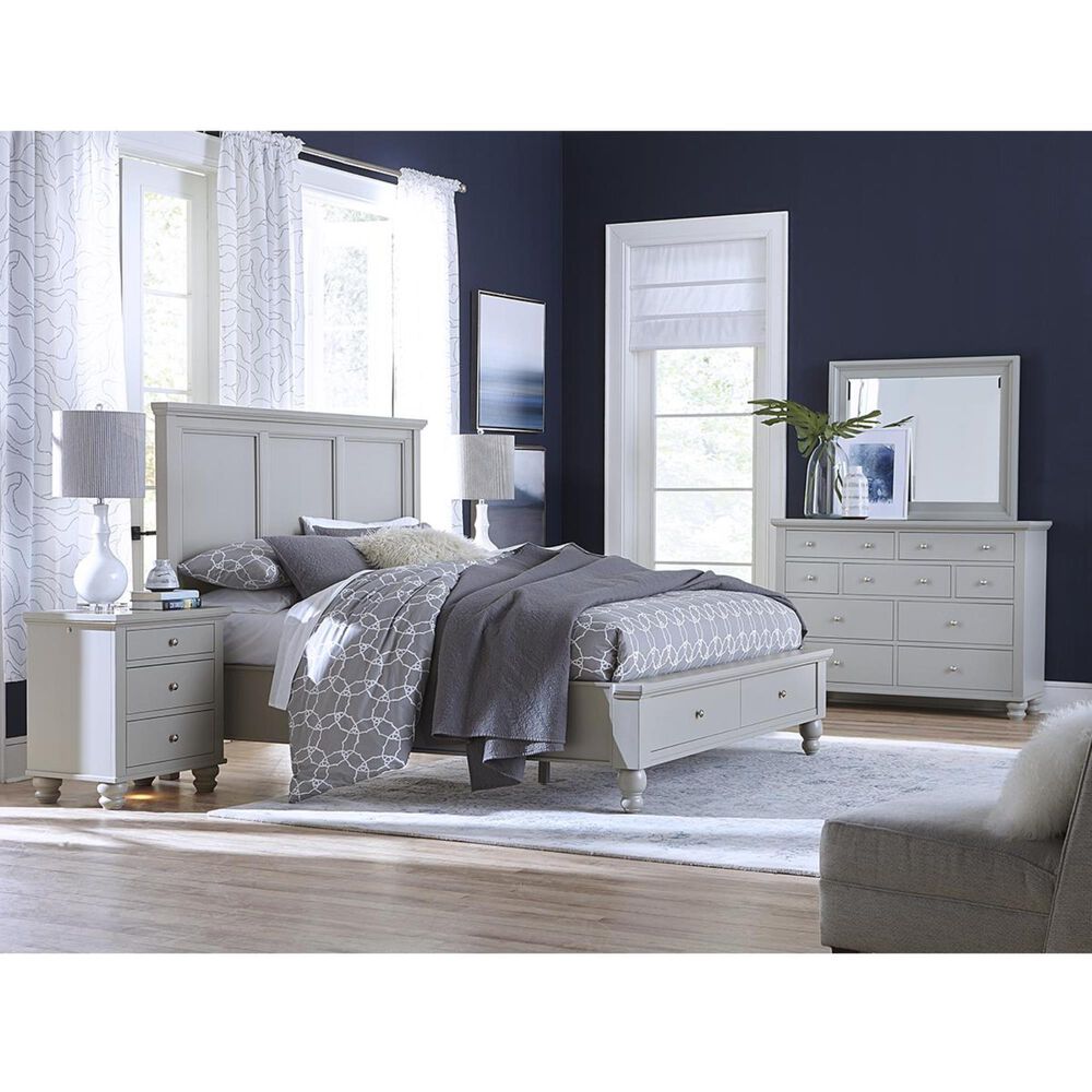 Riva Ridge Cambridge Queen Storage Bed in Gray, , large