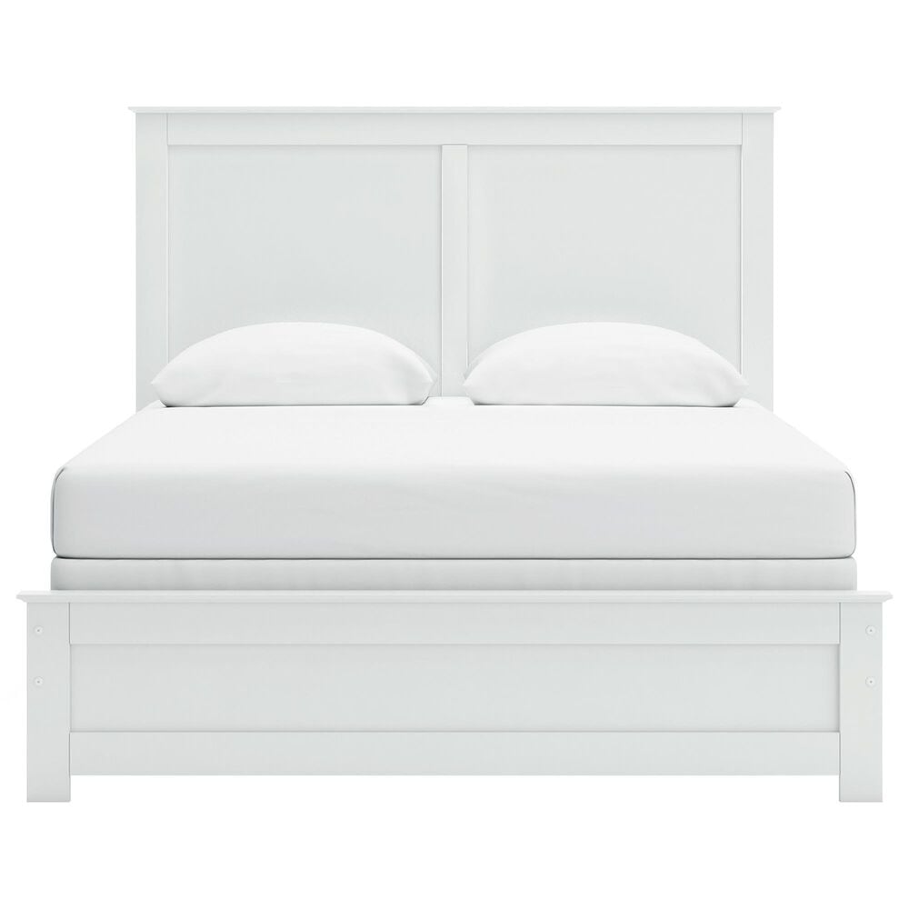 Ashley Bostwick Shoals Queen Panel Bed in White, , large