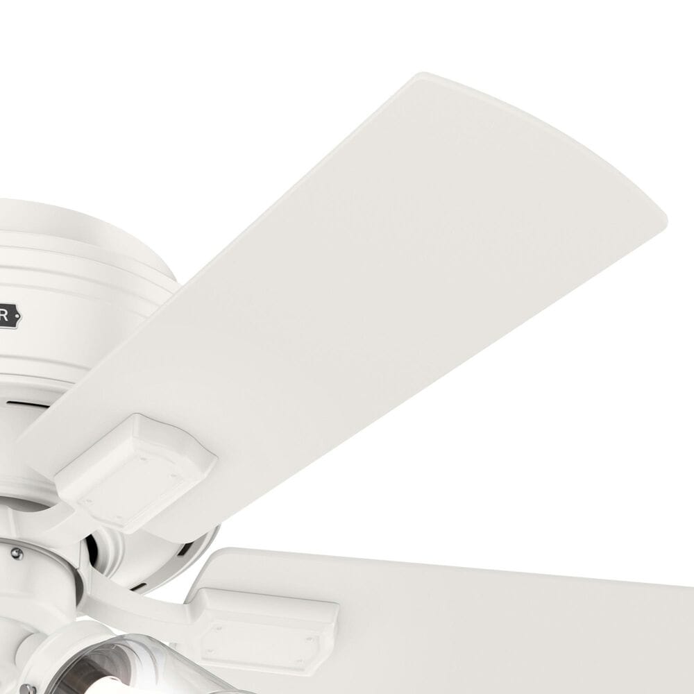 Hunter Crestfield Low Profile 42&quot; Ceiling Fan with Lights in Fresh White, , large