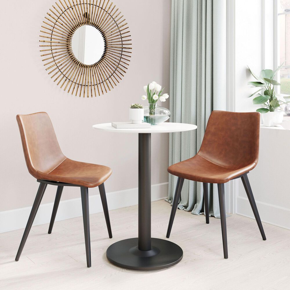 Zuo Modern Alto Bistro Table in White/Black, , large