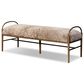 Four Hands Demi Accent Bench in Beige Shearling, , large