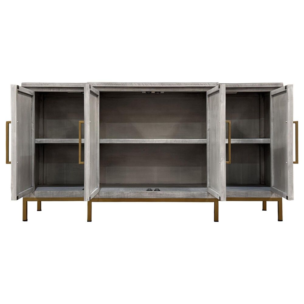 Woodland &amp; Co Tetra 4-Door Console Cabinet in Moon, , large