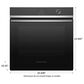 Fisher & Paykel 24 Single Electric Wall Oven with 23-Function and Convection in Black and Stainless Steel, , large