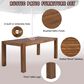 HOMLUX 7-Piece Patio Dining Set with 69" Rectangular Mocha Table and Umbrella Hole in Beige, , large